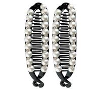 Banana Clips for Women - Double Non Slip Hair Claw Clips | Ponytail Holder Styling Accessory, Strong Grip Hairpin, Classic Curved Design, Secure Grip for Thick Thin Curly, Straight