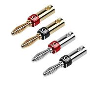 Banana Connector Audio jack Bananas Connectors For 4mm Binding Post Double Screw Lock Speaker Terminal(50pcs,Mix Color Rhodium)