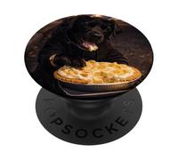 Banana Cream Pie Labrador Funny Dog Meme Bokeh Street Scene PopSockets Adhesive PopGrip