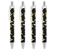 Banana Dancing Yoga Black Ballpoint Pen Ball Point Writing Pens Office Journaling Cute Funny