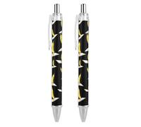 Banana Dancing Yoga Black Ballpoint Pen Ball Point Writing Pens Office Journaling Cute Funny