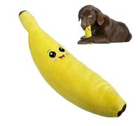 Banana Dog Toy - Cotton Plush 23 x 7 cm 100g | Squeaky Puppy Toy Funny Interactive Chew Toy | Training Fetch Tug for Indoor and Outdoor Small