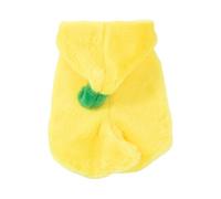 Banana Dog Winter Coat for Small Dogs Under 35 lbs, Extra-Warm Fleece Lined Windproof Cold Weather Jacket, Waterproof Puppy Apparel for Winter Outdoor Walks and Festivals (Yellow, M)