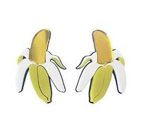 Banana Earrings for Women, Cute Fruit Banana Acrylic Earrings for Girls, Yellow Banana Dangle Earrings Hypoallergenic, Peeled Banana Drop Earrings, Tropical Banana Earrings Studs