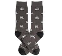 Banana Feet Fantasy Socks for Men and Women | Fun and Original | Embroidered Cotton with Retro and Modern Designs, Beetle Grey, 41-45