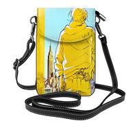 Banana Fish Cell Phone Purse :>> Small Crossbody Leather Wallet Women Shoulder Straps Bag With Credit Card Slots 7.6x2.9 In