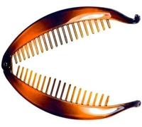 BANANA Fish Clip Wide Tort Brown Toned Comb Hair Grip 14cm Ponytail