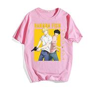 Banana Fish T-Shirt Anime Cosplay Costume Ash Lynx Eiji Okumura Printed T Shirts Short Sleeve Crew Neck Graphic Tee Shirt Tops for Men Women