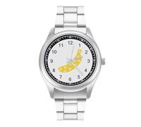 Banana Fleur De Li Quartz Watch Alloy Watch Dress Decorative for Business Men Women with Design Pattern Print