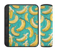 Banana Fruit Green Art Painting 2 Pack Seatbelt Shoulder Strap pad, Protects Your Neck and Shoulders, Adult seat Belt Cover for Most Cars