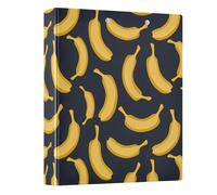 Banana Fruit Seamless 3 Ring Binder 1.5 Inch Round Ring Binder View Binder Holds 200 Documents for Home School Office Use