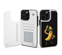 Banana Funny Cell Phone Flip Case Compatible with iPhone 15/15 Plus/15 Pro/15 Pro Max Soft Protective Shell