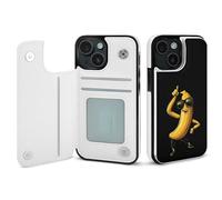 Banana Funny Cell Phone Flip Case Compatible with iPhone 15/15 Plus/15 Pro/15 Pro Max Soft Protective Shell