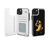 Banana Funny Cell Phone Flip Case Compatible with iPhone 15/15 Plus/15 Pro/15 Pro Max Soft Protective Shell