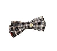 Banana Hair Clip 1pc Leopard Plaid Denim Bow Banana Clip | Back Of Head Vertical , High-End Hair Styling Clip(1pc Beige grey Plaid)