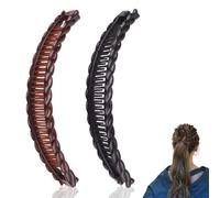 Banana Hair Clip,2 Pieces Banana Hair Combs Fishtail Hair Clip, Hair Clips Vintage Clincher Combs Too,Coffee +black,for Thick Thin Hair, for Women Girls