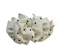Banana Hair Clip 2pcs Ruffled Cloud Bubble Dot Floral Banana Hair Clip,Enhances Volume,Ponytail Accessories