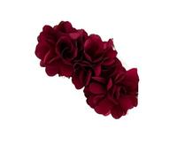 Banana Hair Clip 2pcs Sweet Solid Color Floral Hair Clip Large Cloth Banana Ponytail Holder Headdress