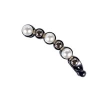Banana Hair Clip 3pcs Elegant Temperament Zircon Hairpins Crystal Ponytail Holder Vertical Clamp Hair Clips Women Banana