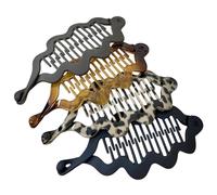 Banana Hair Clip, 4 Pieces Ergonomic Non-Slip Clip Clip with Ponytail Holder 14 x 6 x 1.8 cm | Multi-Occasion for Outdoor Sports, Travel, Holiday, Party, Appointment