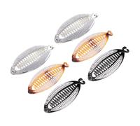 Banana Hair Clip 6pcs Pearl Rhinestone Fish Shape Medium