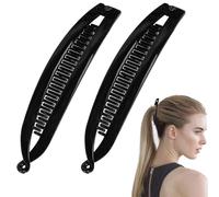 Banana Hair Clip for Women | 2pcs Double Claw Clip Kamm Barrette | Strong Hair Coix to Hold for Thick Curly Hairstyles Daily Party Party Stylises