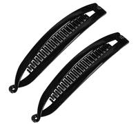 Banana Hair Clips - 2pcs Claw Clips For Fine Hair | Double Banana Clip Barrettes Claw Bocker Combs | No Strong Slip Styling Accessories For Thick, Thin Styles