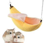 AIMICOCA Banana Hamster Bed House Hammock Small Animal Warm Bed House Cage Nest Hamster Accessories for Sugar Glider Hamster Squirrel Chinchilla Hedgehog Rat Small Bird Pet