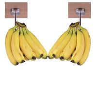 Banana Hanger,Banana Holder,Banana Stand,Grape Hanger-Under Cabinet Hook-for Bananas or Other Lightweight Kitchen Items.This hanger could suspend a Ten pound bag of potatoes easily, Chrome Finish,2/PK