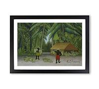 Banana Harvest by Henri Rousseau Framed Print | A2 Black Framed Wall Art | Ready to Hang | Modern Nature Picture | Living Room Bedroom Lounge Office