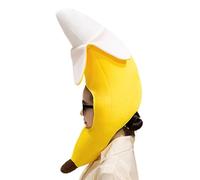 Banana Hat Costume Funny Cute Soft Plush Cosplay Headwear | Halloween Fruit Hats Party Headwear for Women Men Kids Girls Indoor Outdoor Masquerade Theatre Stage