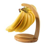 Banana Holder Banana Hanger Multifunctional Shelf Banana Tree Hanger Wooden Sturdy Display with Hook for Storing Fruit The Worktop at Home or in The Bar