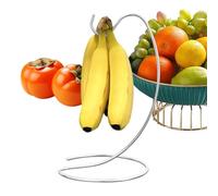 Banana Hook - 14.5 x 26 cm Banana Holder, Fruit Holder, Rustproof Stainless Steel Hanger, Space-Saving Fruit Hook, Elegant Kitchen Organisation, Worktop Holder, Sturdy Food Storage