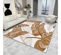 Banana Leaf Decoration - Banana Leaf Rug - Tropical Leaves Botanical Rugs, Elegant Minimalist Carpet, Washable Rug Non Slip Low Pile Soft Small Area Rugs, Banana Leaf Home Decor Gifts, 60 X 90 cm