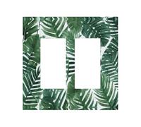 Banana Leaf Green (2) Durable and Stylish Wall Plate - Full-Surface Print, Pc Material, Heat & Fade Resistant, Easy to Install