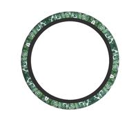 Banana Leaf Green (2) Universal Steering Wheel Cover - Durable, Non-Slip Chloroprene Rubber Car Steering Cover With Full-Print Design For Cars, Suvs, Trucks & Atvs