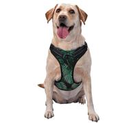 Banana Leaf Green Pet Traction Vest - Full Print Design With Reflective Straps For Enhanced Safety And Comfort