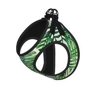 Banana Leaf Green Print Pet Leash Vest,Breathable Mesh Pet Harness, Reflective For Small Medium Dogs Safe Easy Walking