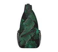 Banana Leaf Green Print Sling Bag For Women Men Fashion One Shoulder Crossbody Bag Travel Fanny Pack Cross Body Bags