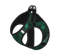 Banana Leaf Green Print Step in Dog Harness and Leash Set,Adjustable Reflective Harness for Small Dogs Cats