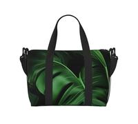 Banana Leaf Green Print Travel Duffel Bag, Lightweight Water-Resistant Weekender Spacious Gym & Travel Bag for Men, Women & Teens