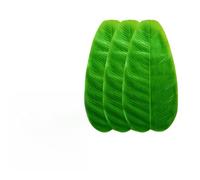 Banana Leaf Placemat 3Pcs Fabric Table Mat for Tropical Party | Artificial Leaves Table Decoration, Green Banana Leaf Shape, Bedroom Accent, Three Piece Set