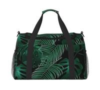 Banana Leaf Travel Duffel Bag for Women Men,Print Polyester Tote Hand Luggage Bag with Shoulder Strap