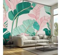 Banana Leaf Wallpaper for Living Room - Tropical Plant Wall Paper, Banana Leaf Home Decor, Non-Woven Waterproof Print Wallpapers for Bedroom, Feature Walls Mural 450x315 cm - RvX243
