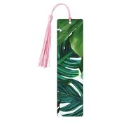 Banana Leaves Wood Bookmarks with Tassels,Pendant Unique Handmade Craft DIY Wooden Bookmarks Cute Wood Hanging Tags Ornaments for Book Lovers Birthday Teachers Gift