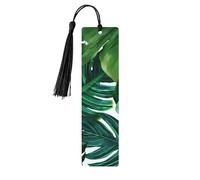 Banana Leaves Wood Bookmarks with Tassels,Pendant Unique Handmade Craft DIY Wooden Bookmarks Cute Wood Hanging Tags Ornaments for Book Lovers Birthday Teachers Gift