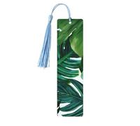Banana Leaves Wood Bookmarks with Tassels,Pendant Unique Handmade Craft DIY Wooden Bookmarks Cute Wood Hanging Tags Ornaments for Book Lovers Birthday Teachers Gift