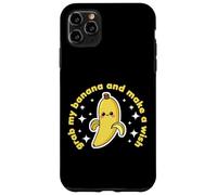 Banana Lover Cute Kawaii Funny Grab my Banana Make a Wish Case for iPhone 11 Pro Max