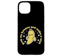 Banana Lover Cute Kawaii Funny Grab my Banana Make a Wish Case for iPhone 15 Plus