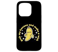 Banana Lover Cute Kawaii Funny Grab my Banana Make a Wish Case for iPhone 15 Pro